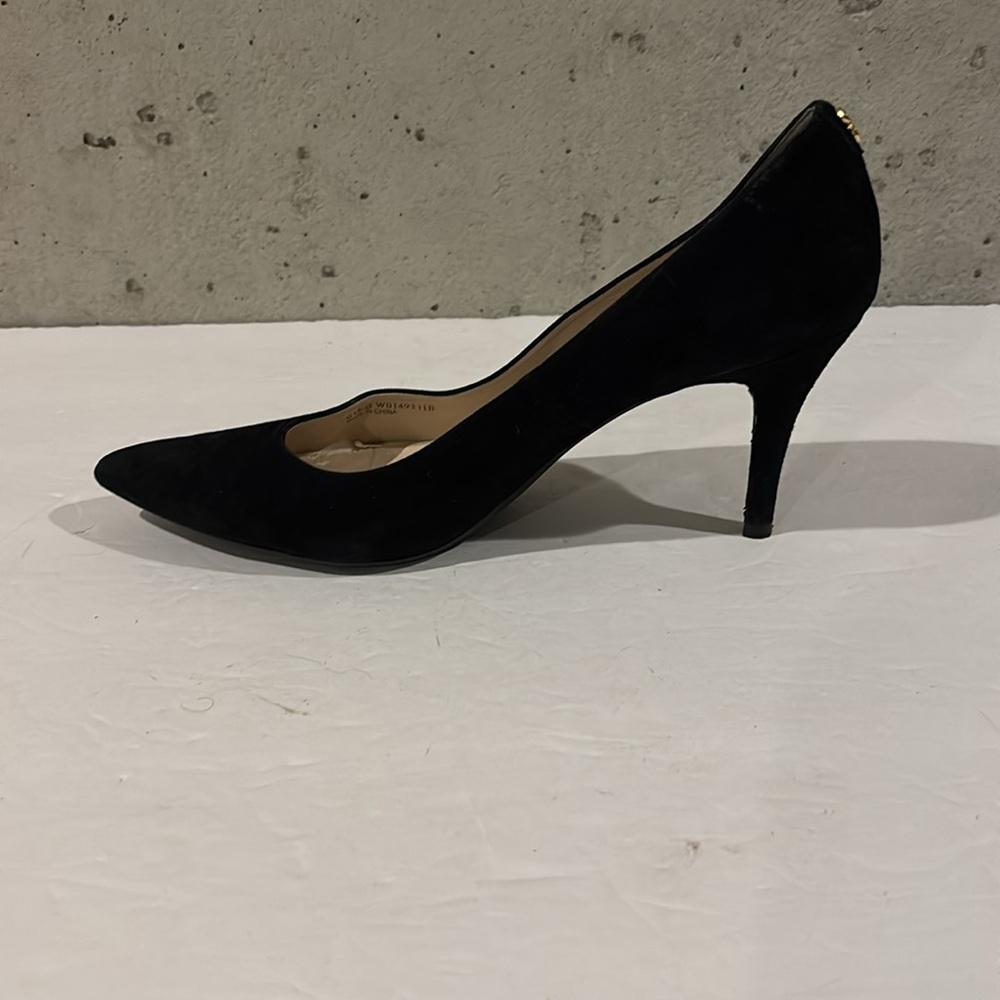 Cole Haan Black Suede Juliana Pointed Toe Pumps - Size 11B - Picture 3 of 9